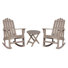 Chaise berçante d'extérieur en bois de peuplier Brely