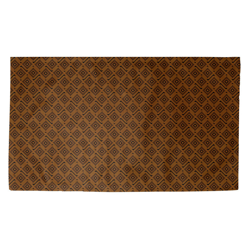 Avicia Geometric Indoor Doormat, Rectangle 5'2.5" x 7'2", Brown