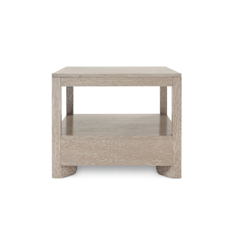 Lugano 1 - Drawer Nightstand, Taupe Gray