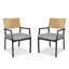Fauteuil en acier tressé avec coussin Aiden-121450079