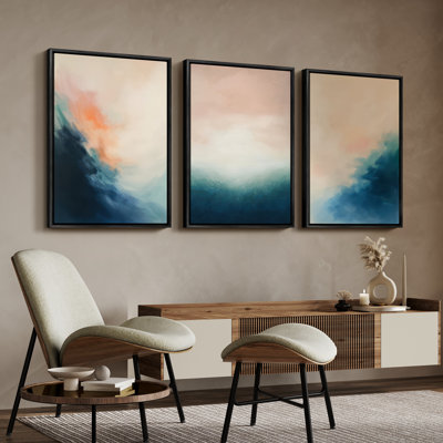 Art mural encadré abstrait rétro antique classique pour chambre à coucher