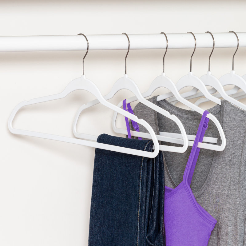 Freshta Non-Slip Standard Hanger for Dress/Shirt/Sweater, White