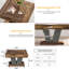 Table basse de style campagne moderne 31,49 po avec structure en métal robuste, mobilier haut de gamme haut de gamme
