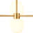 6-Light Up-down Frosted Dome Glass Linear Chandelier