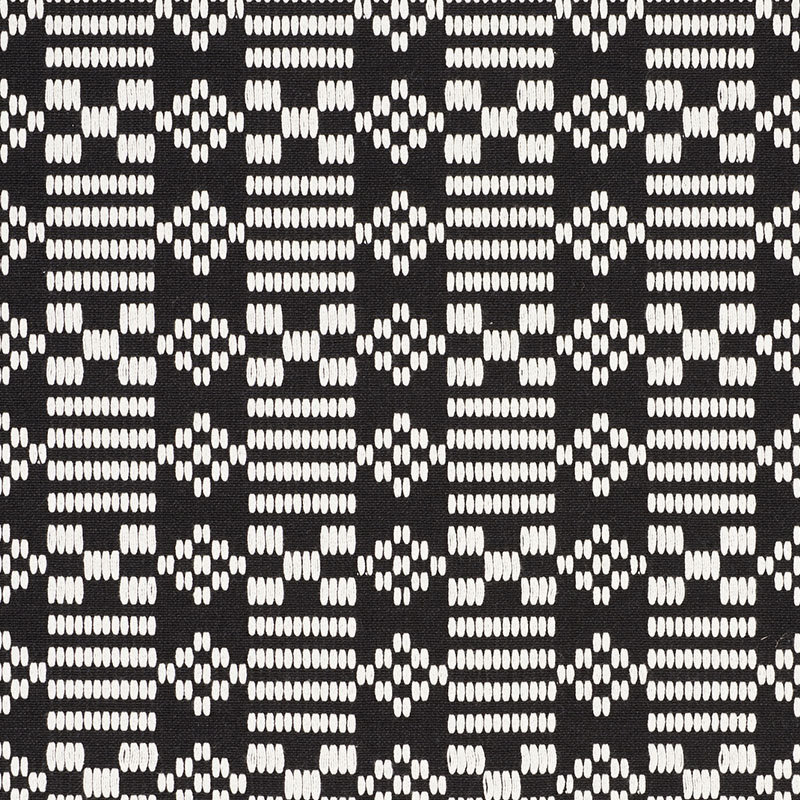 Wilson Embroidery Fabric, Black