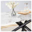 Table de salle à manger luxueuse en verre trempé 63 "avec motif en marbre blanc et pieds en métal noir - Table de cuisine moderne et élégante-823350933