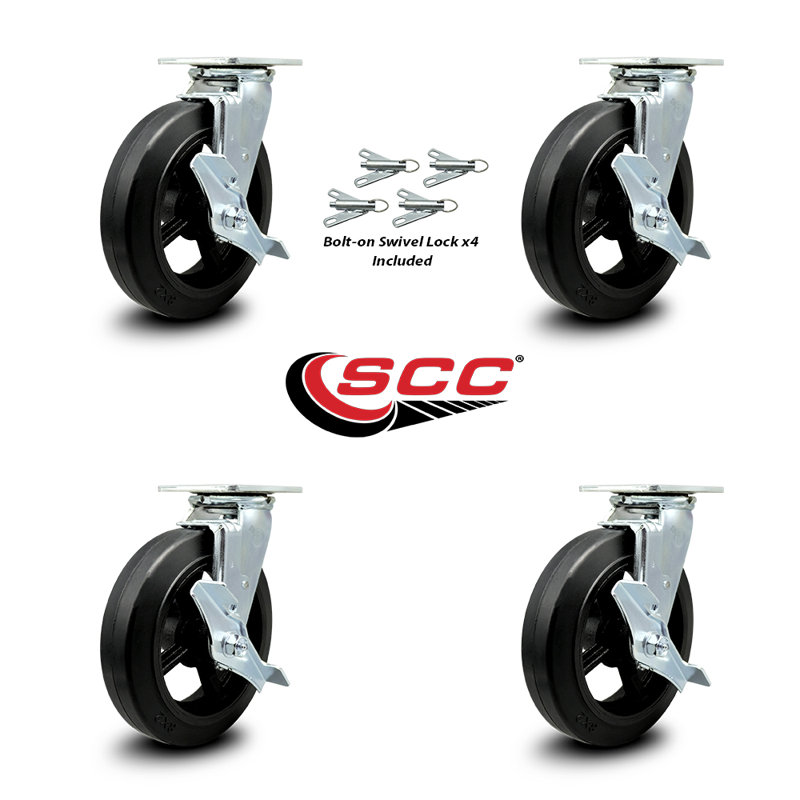 Rubber on Steel Caster