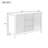 Entryway Cabinet With Wave Design - 3 Adjustable Shelves, 3 Drawers & Soft-Close Doors, Storage Console Table With Metal Handles-3389893