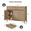 Buffet à 2 tiroirs et 3 portes avec tablettes réglables Allete-527789411-528320527