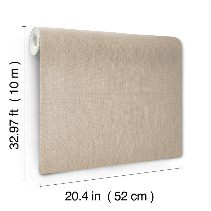 Ahmetli Shimmering Linen Wallpaper, Light Caramel