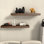 Ensemble de 2 tablettes flottantes en bois massif avec supports muraux invisibles Chalissa