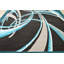 Tapis turquoise / noir Desiray