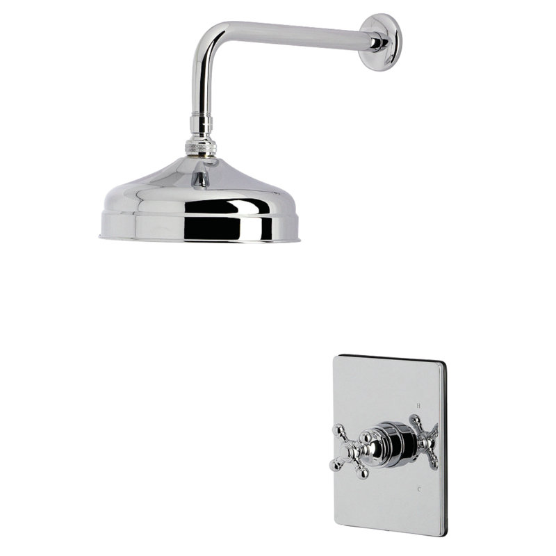 Robinet de douche à pression équilibrée à poignée simple Kingston Brass Metropolitan, Chrome poli