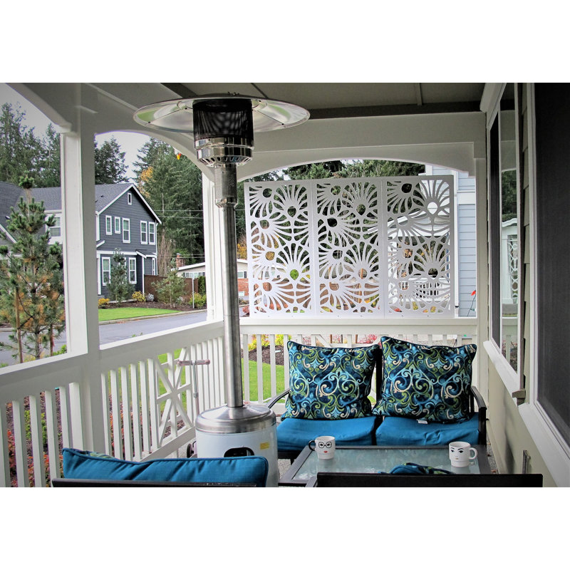 Panneau mural décoratif VIMA (Jellif) - L 48 po x l 24 po, panneau de PVC blanc avec écran de clôture privé pour la rénovation et la décoration murale