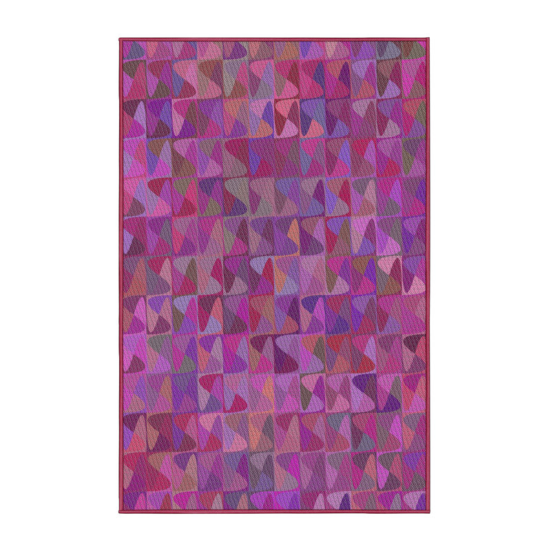 Tapis rose/rouge à motifs Framingham, Rectangle 7 pi x 9 pi