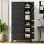 Armoire de rangement verrouillable verticale en métal à 18 portes avec pieds pour garage, gymnase, employés-585178070