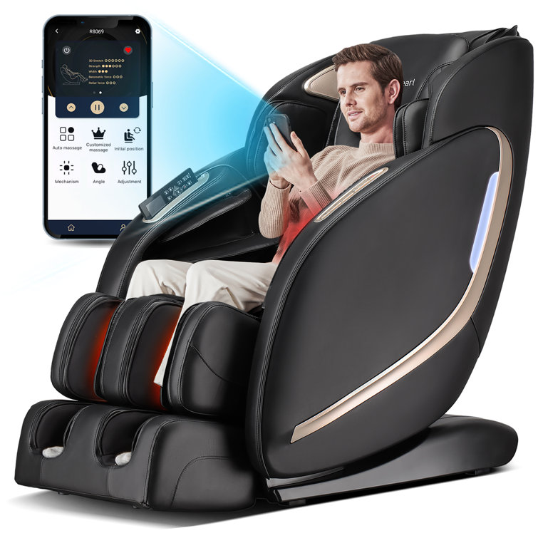 Inbox Zero Vegan Leather Heated Massage Chair & Reviews