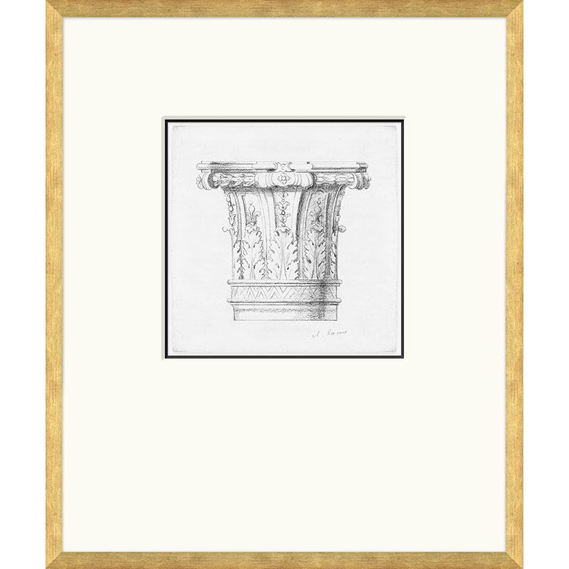 Colonnes noires et blanches - Impression encadrée sur papier (C)