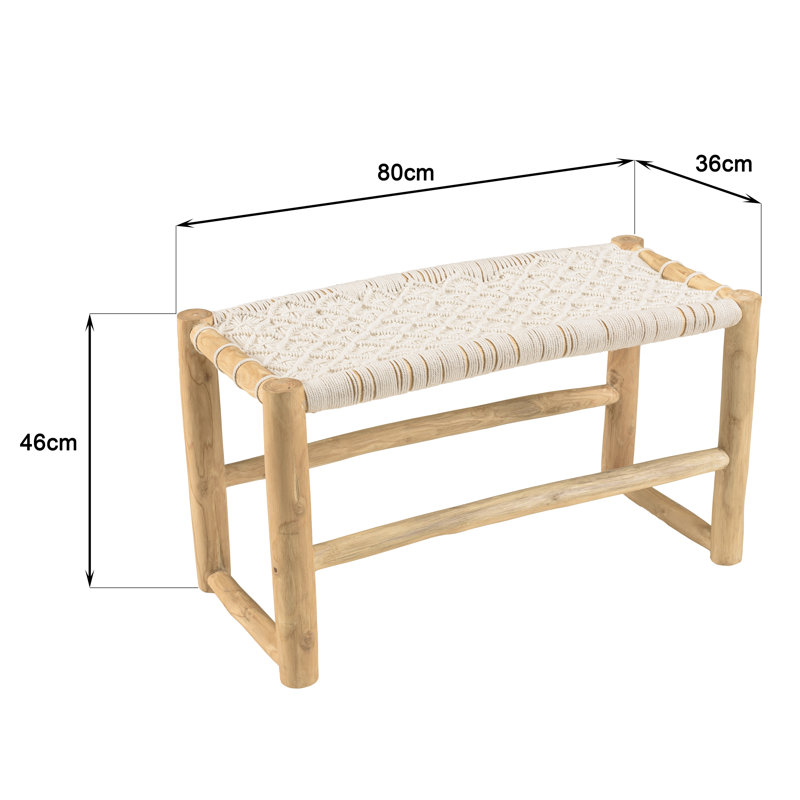 Cafferkey Solid Wood Bench