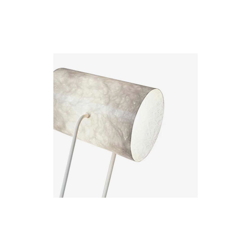 Metal Table Lamp, White/White