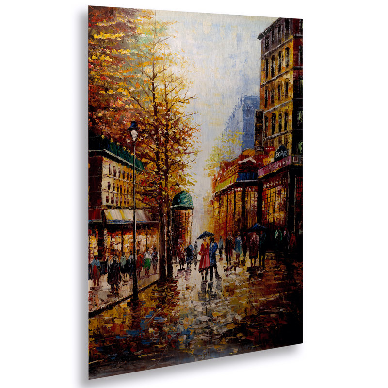 « french scene street » par joval, reproduction d’art sur métal