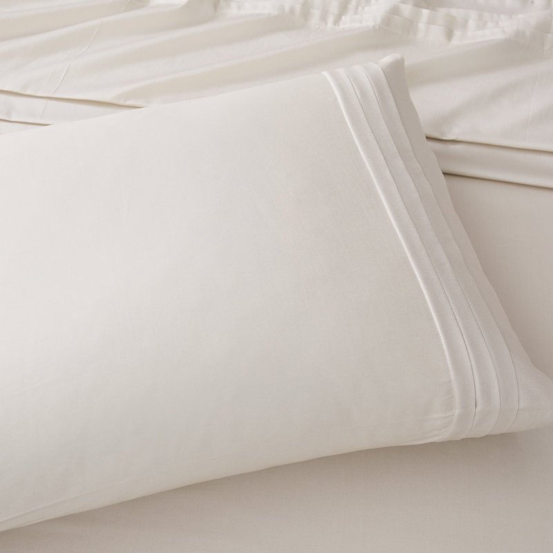 Ensemble de draps en coton français, Beige, Ensemble de draps pour grand lit