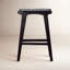 Tabouret de comptoir en cuir Nolhan Valeria