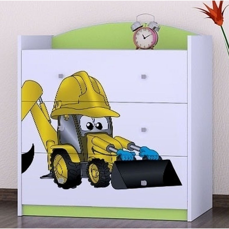 Nicholes Kids 3 - Drawer Chest, Green