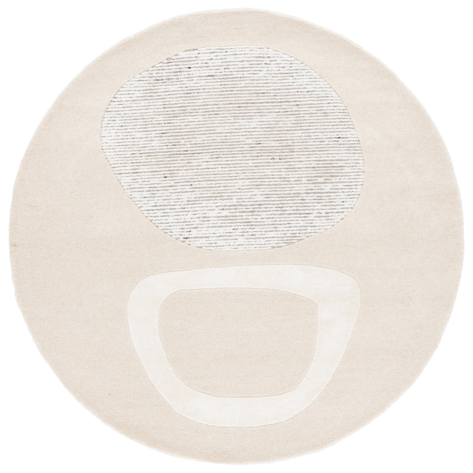 Mullen Hand-Tufted Abstract Rug, Round 6'