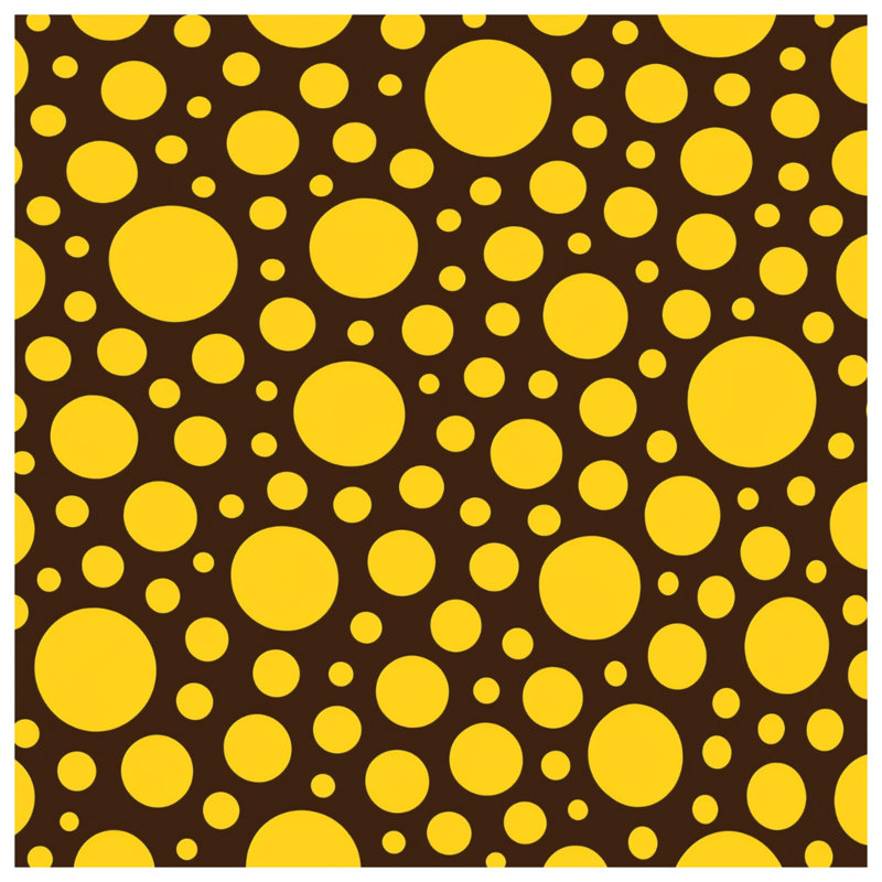 Yellow Brown Circles Double Sided Throw Pillows, 26 x 26 inches