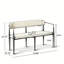Causeuse en métal (tissu noir + doré + beige)-1474323436-1474323437