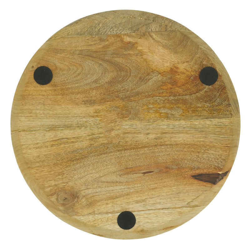 Sousplat Collection Wood Striped Charger, Black