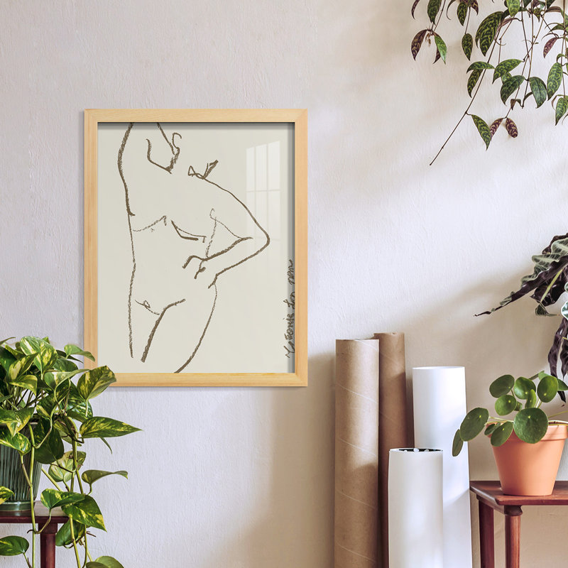 Toi et moi II - imprimé, L 12 po x H 15 po x P 1 po, Encadré naturel