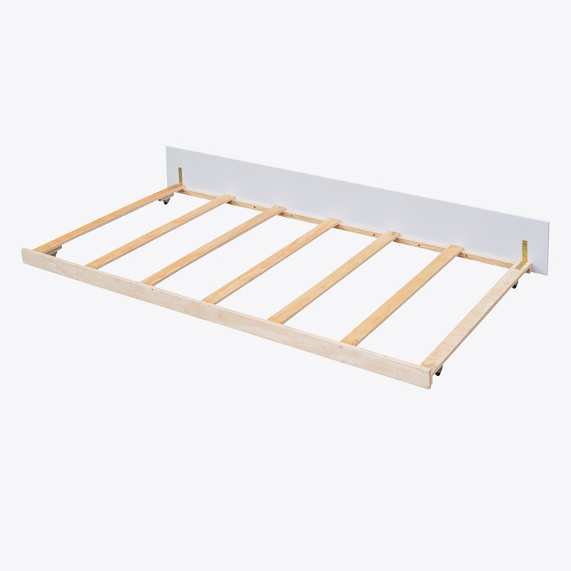 Annais Wooden House Bed with Trundle, Full, White