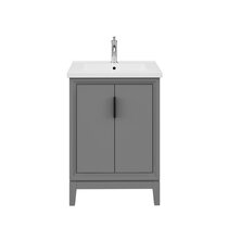 Free Shipping on 35 Modern Floating Bathroom Vanity Set With Single Sink  White and Natural｜Homary