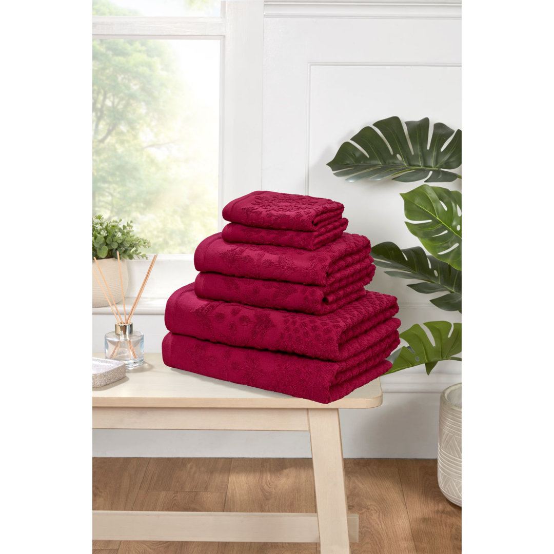 Versailles Jacquard 6Pc Towel Bale Jade Green
