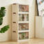 4 Tier Stackable Foldable Storage Bins with Lid and Wheels