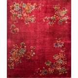 Antique Chinese - Art Deco Purple 1930s Rug
