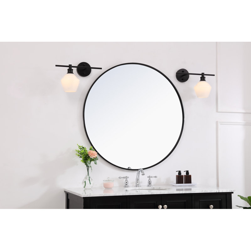 Sullivan Street Dimmable Bath Sconce, Black, Frosted White