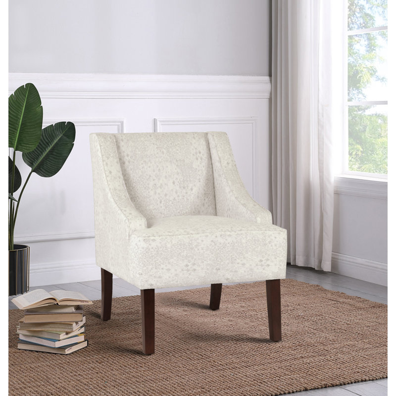 Aaleayah 25Cm Wide Polyester Armchair, Cream/Gray