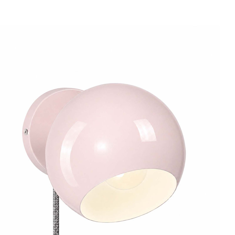 Applique murale Topsy à une lumière, Sans oreilles, Petal Pink