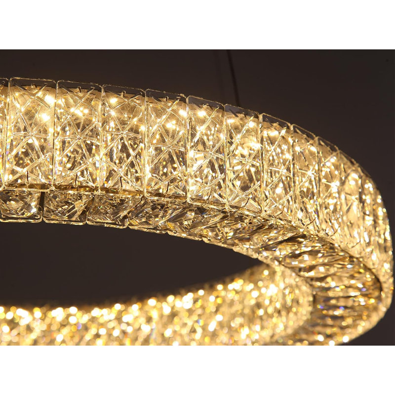 Lustre à DEL, Doré