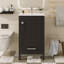 Meuble-lavabo moderne de 20 po avec lavabo en céramique, tiroir et porte à fermeture en douceur, organisateur de porte double couche, tiroir de séparation, patins réglables-491157078