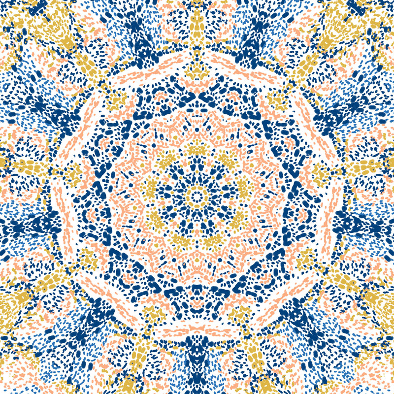 " Pointillism Mandala ",  12" H x 12" W   