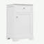 Meuble-lavabo de 20 po avec lavabo, armoire de salle de bain avec porte à fermeture douce, support de rangement et tablette réglable, blanc