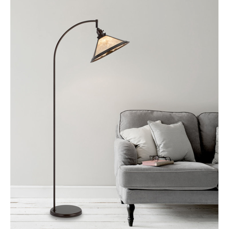 Lampe sur pied de forme traditionnelle 65 "avec abat-jour empire, Noir, noir, noir, noir, Blanc
