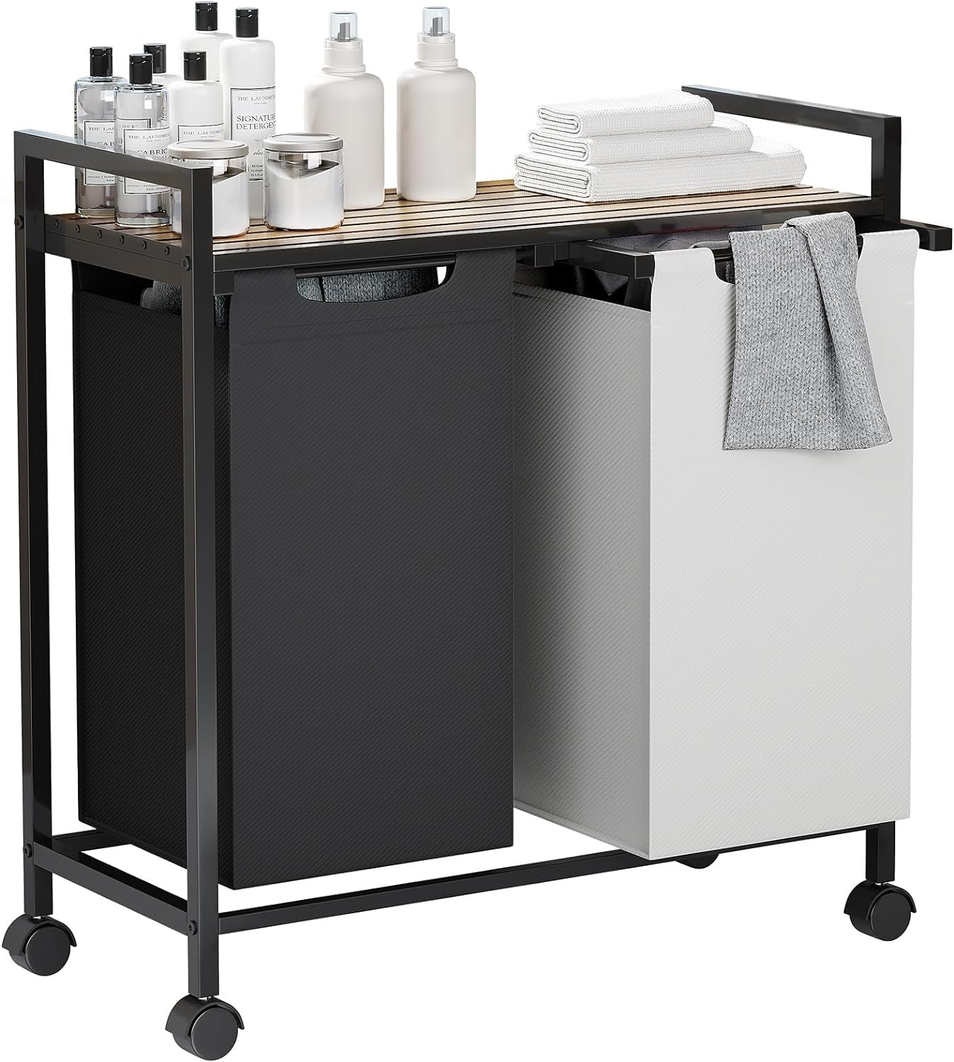 Hokku Designs Rolling Laundry Sorter with Handles | Wayfair