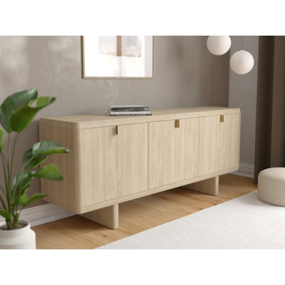 Buffet moderne à trois sections en finition chêne naturel