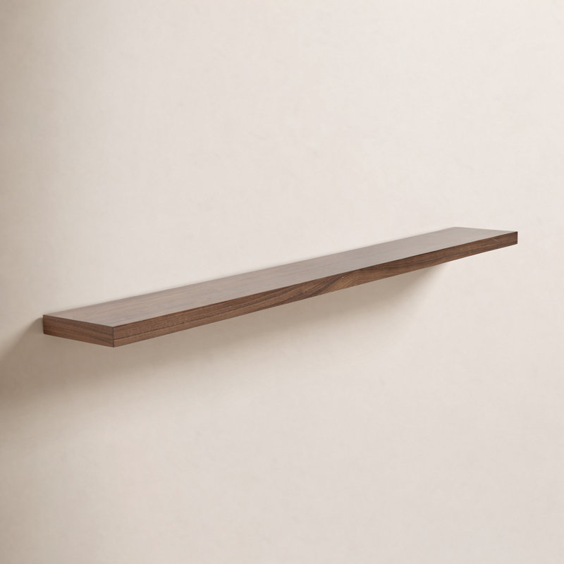 Sherice Manufactured Wood Floating Shelf, 1.97" H x 74.81" W x 10.24" D, Walnut