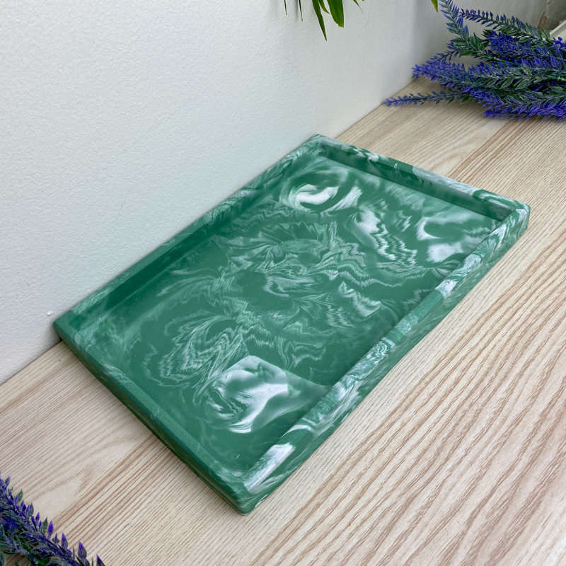 Rectangle Decorative Tray, Green